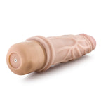 Dr Skin Cock Vibe 3 Vibrating Cock 7.25 Inches|Side View|"texture detail - side view"