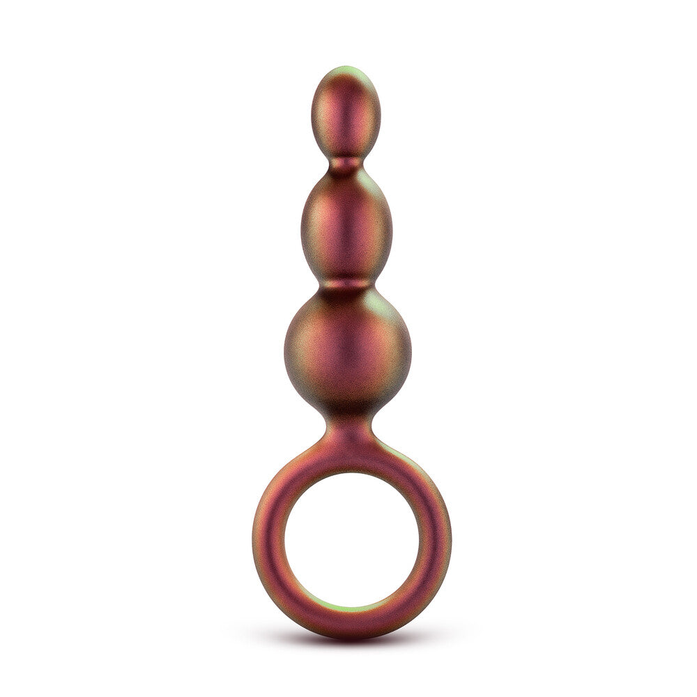 Anal Adventures Matrix Beaded Loop Butt Plug|Front View|"beaded loop plug-front view"|
