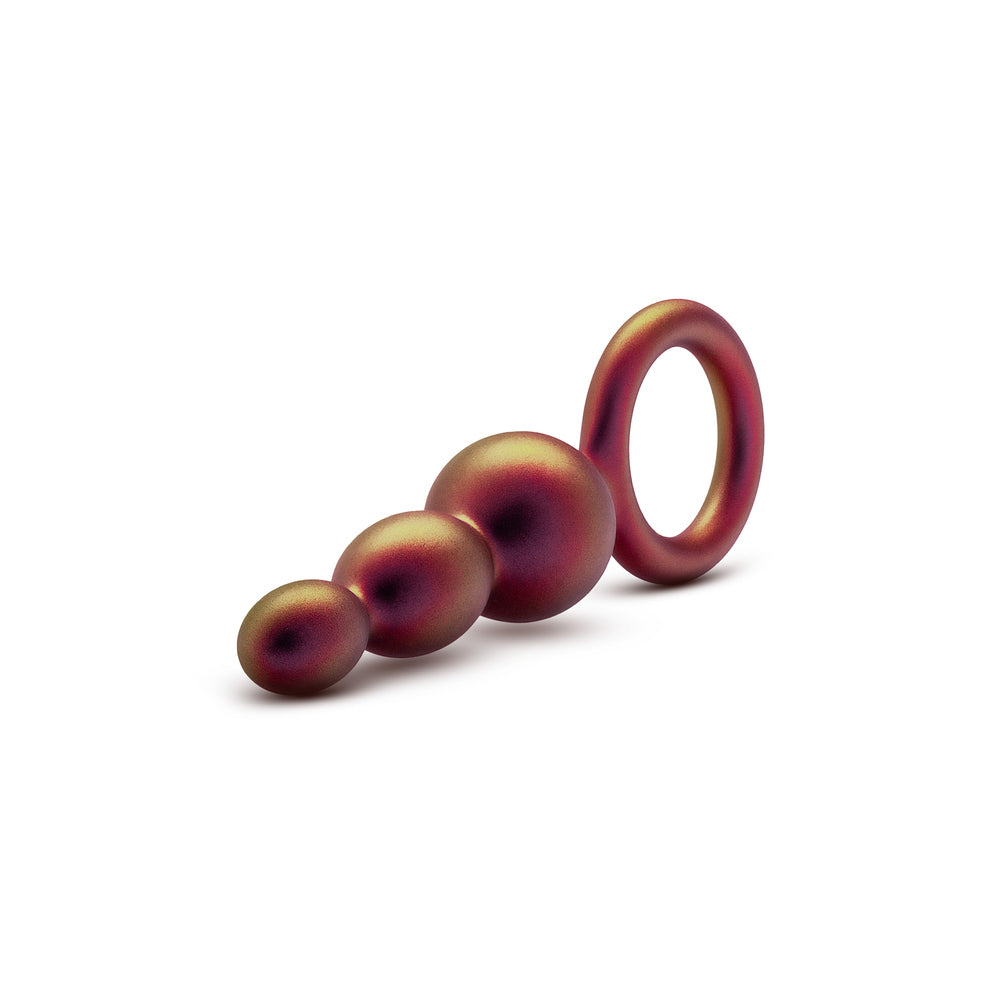 Anal Adventures Matrix Beaded Loop Butt Plug|Side View|"matrix loop design-side view"|