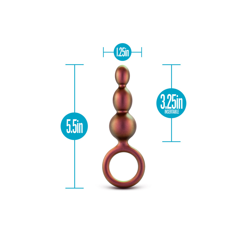 Anal Adventures Matrix Beaded Loop Butt Plug|Detail View|"beaded features-detail view"|