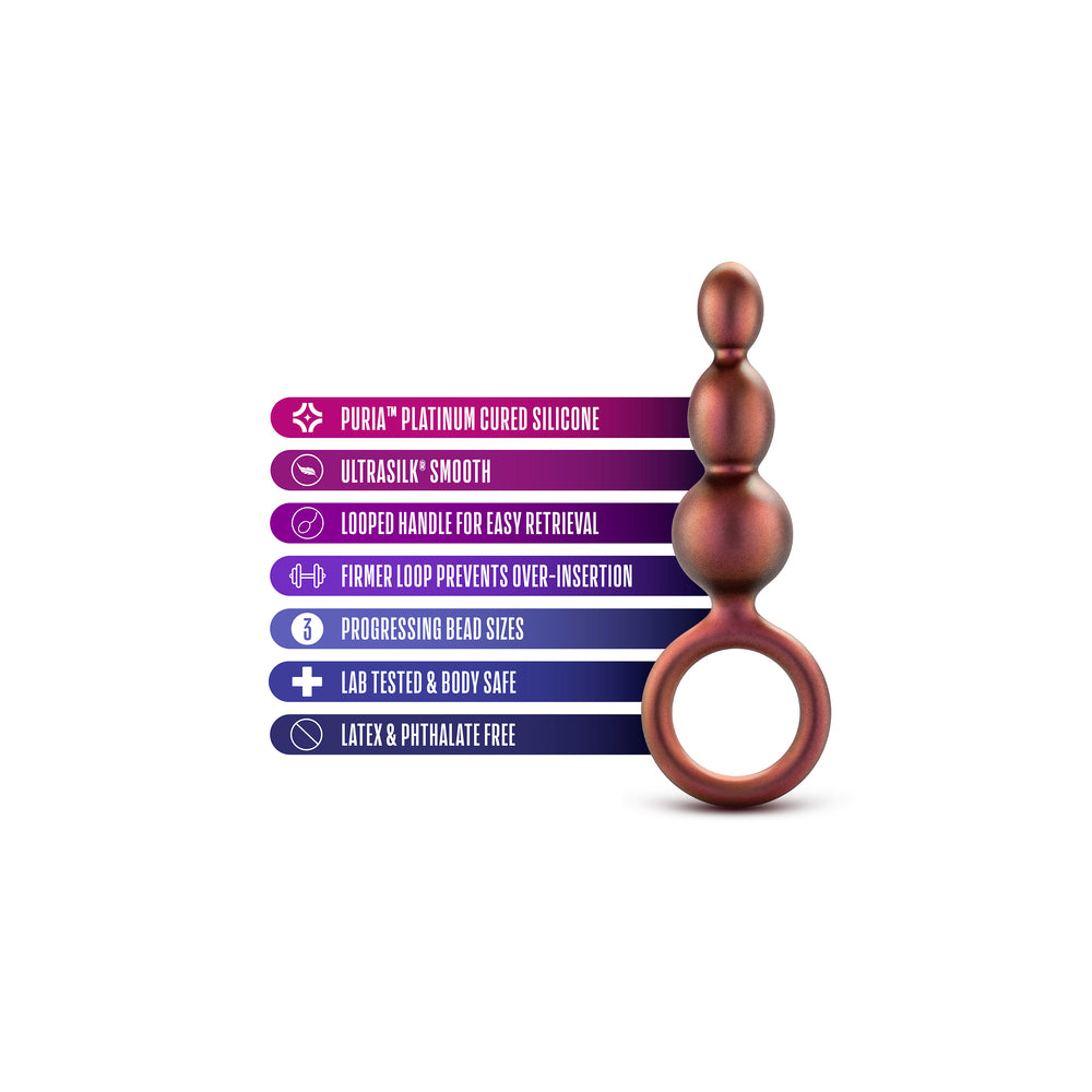 Anal Adventures Matrix Beaded Loop Butt Plug|Set View|"complete loop set-set view"|