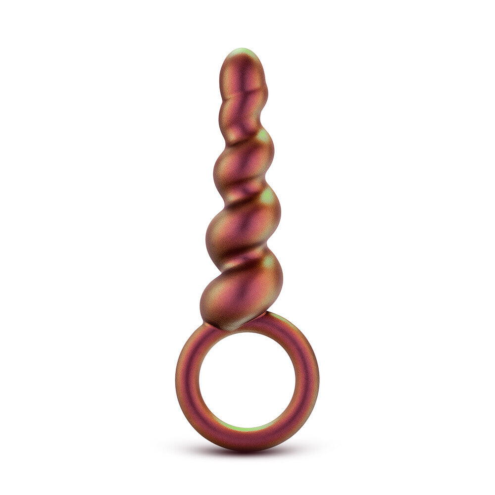 Anal Adventures Matrix Spiral Loop Butt Plug|Front View|"spiral loop plug-front view"|