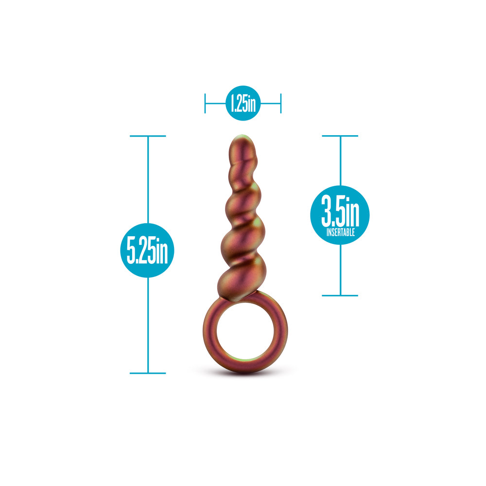 Anal Adventures Matrix Spiral Loop Butt Plug|Detail View|"spiral features-detail view"|