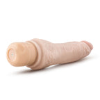 Dr Skin Cock Vibe 7 Vibrating Cock 8.5 Inches|Side View|"texture detail - side view"