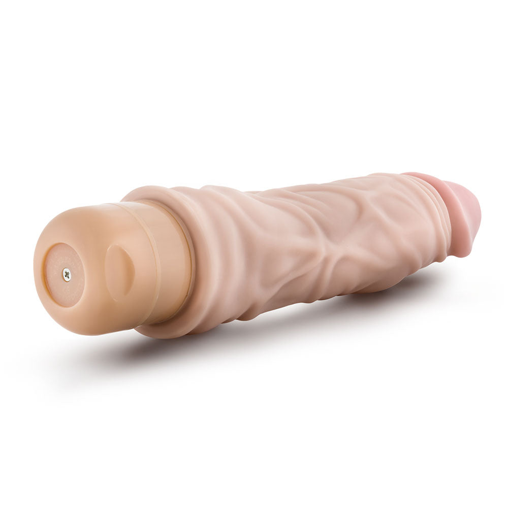 Dr Skin Cock Vibe 10 Vibrating Dildo 8.5 Inches|Side View|"texture detail - side view"