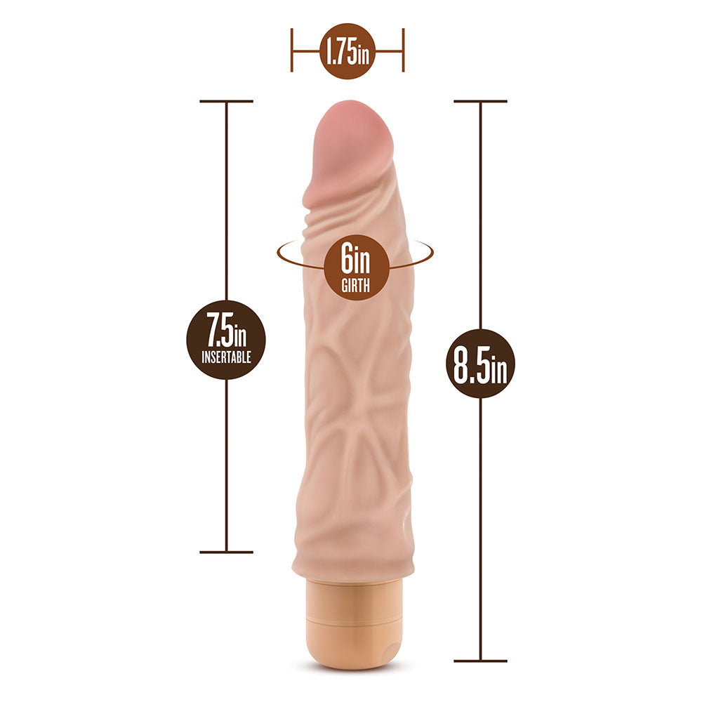 Dr Skin Cock Vibe 10 Vibrating Dildo 8.5 Inches|Detail View|"surface detail - detail view"