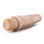 Dr Skin Cock Vibe 14 Vibrating Cock 8 Inches|Side View|"texture detail - side view"