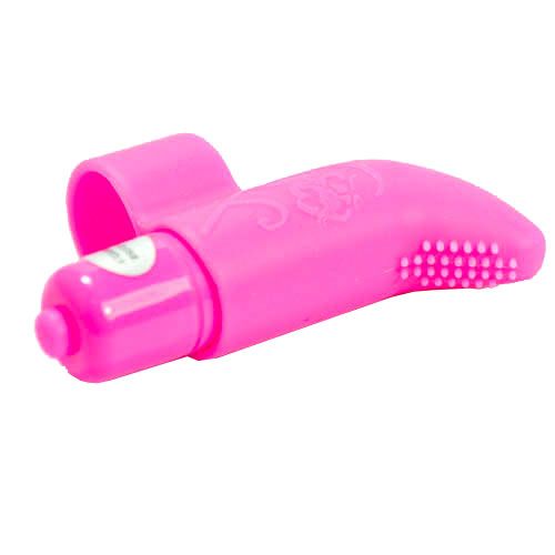 Pink Mini Finger Vibrator | Detail | "simple controls - detail view"