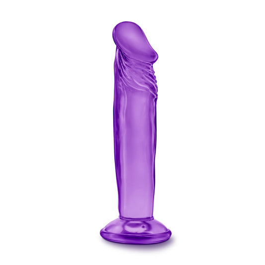 B Yours Sweet N Small 6 Inch Purple Dildo|Front View|"compact design - front view"