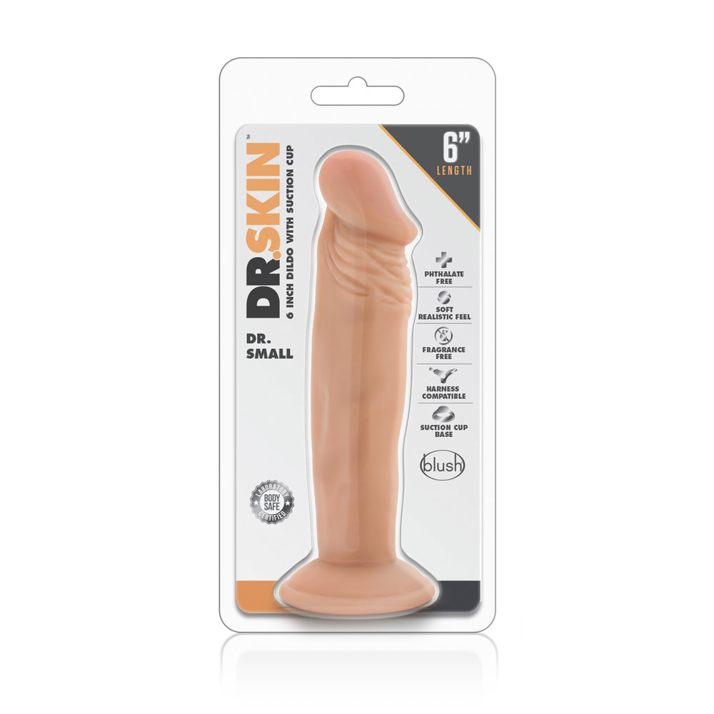 Dr Skin Dr Small 6 Inch Flesh Dildo|Back View|"quality build - back view"