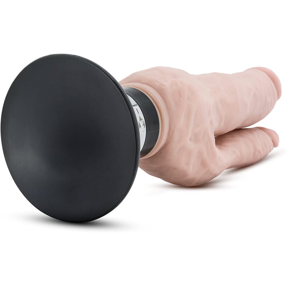 Dr. Skin 7 Inch Dual Penetrating Vibrating Dildo|Side View|"Premium pleasure device - side view"