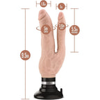 Dr. Skin 7 Inch Dual Penetrating Vibrating Dildo|Detail View|"Multi-function controls - detail view"