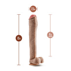 Dr. Skin Mr. Ed 13 Inch Dildo With Balls|Side View|"realistic dildo balls - side view"