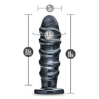 Jet Annihilator 11 Inch Dildo|Back View|"large black dildo - back view"