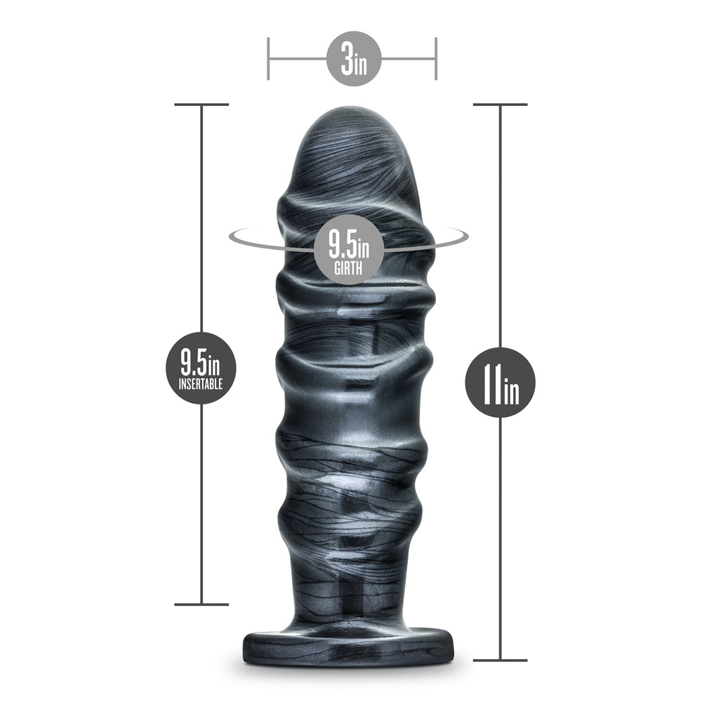 Jet Annihilator 11 Inch Dildo|Back View|"large black dildo - back view"