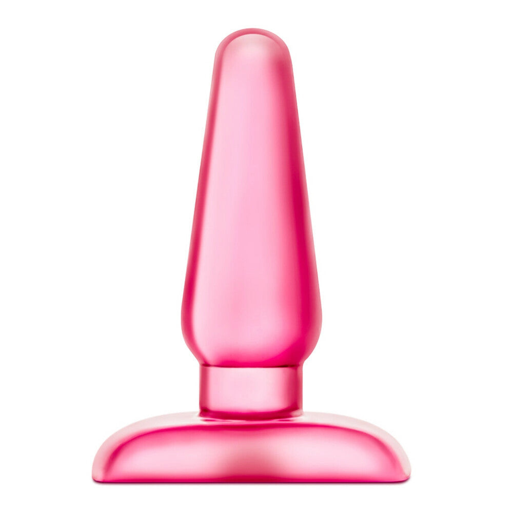 B Yours Eclipse Anal Pleaser Butt Plug Medium Pink|Front View|"pink pleaser plug-front view"|