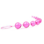 Pink Chain Of 10 Anal Beads|Side View|"chain beads design-side view"|