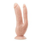 Dr. Skin Dual 8 Inch Dual Penetrating Dildo With Suction Cup|Front View|"Dual penetrating dildo - front view"