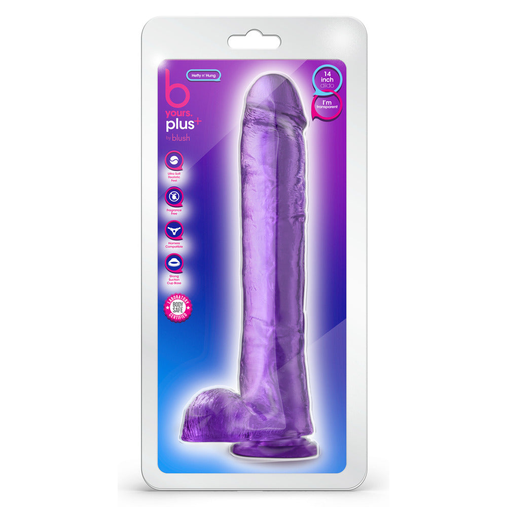 B Yours Plus Hefty N Hung 14 Inch Dildo|Detail View|"surface detail - detail view"