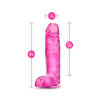 B Yours Plus Big N Bulky 10.5 Inch Dildo|Side View|"bulky detail - side view"
