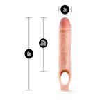 Performance Cock Sheath 10 Inch Penis Extender|Side View|"extender detail - side view"