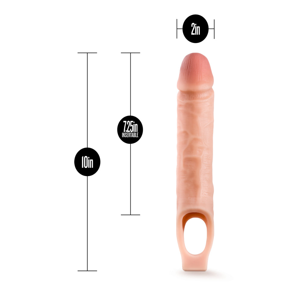 Performance Cock Sheath 10 Inch Penis Extender|Side View|"extender detail - side view"