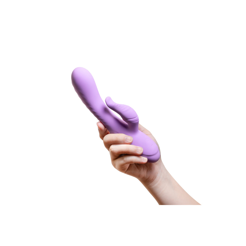 Blush Evelyn Powerful Dual Stimulator Vibe|Side View|"Blush Evelyn Powerful Dual Stimulator Vibe - side view"
