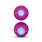Luxe-Pink-Double-O-Kegel-Balls-Weighted-1-3-Ounce|Detail View|"weight features-detail view"