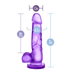 B Yours Sweet N Hard Purple Dildo|Back View|"quality build - back view"