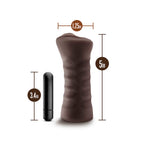 Hot Chocolate Brianna Vagina Vibrating Masturbator|Detail View|"Realistic texture design - detail view"