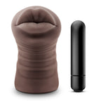 Hot Chocolate Renee Mouth Vibrating Masturbator|Front View|"Premium oral pleasure device - front view"