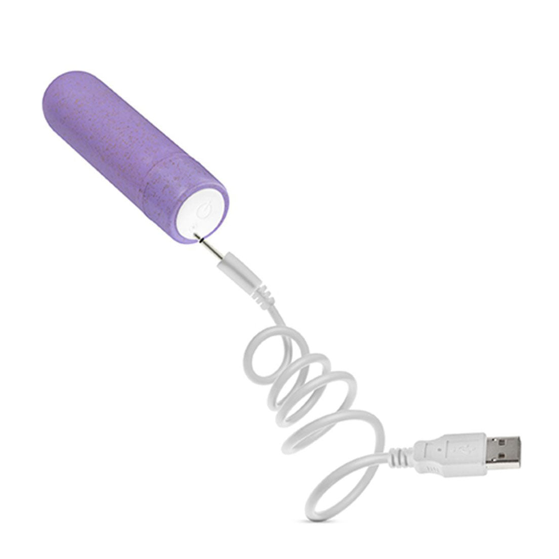 Gaia-Biodegradable-Rechargeable-Eco-Purple-Bullet|Detail View|"eco-conscious controls-detail view"