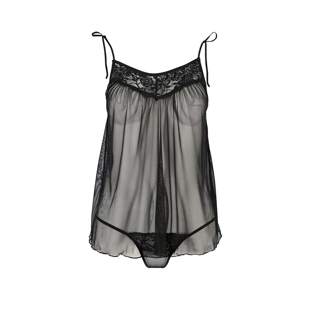 Passion Melania Chemise|Back View|"elegant chemise nightwear - back view"