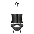 Passion Praline Black And Pink Corset|Detail View|"black pink praline corset - detail view"