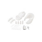 Blue Line Silicone Chastity Cage|Side View|"cage detail-side view adult toys direct"|