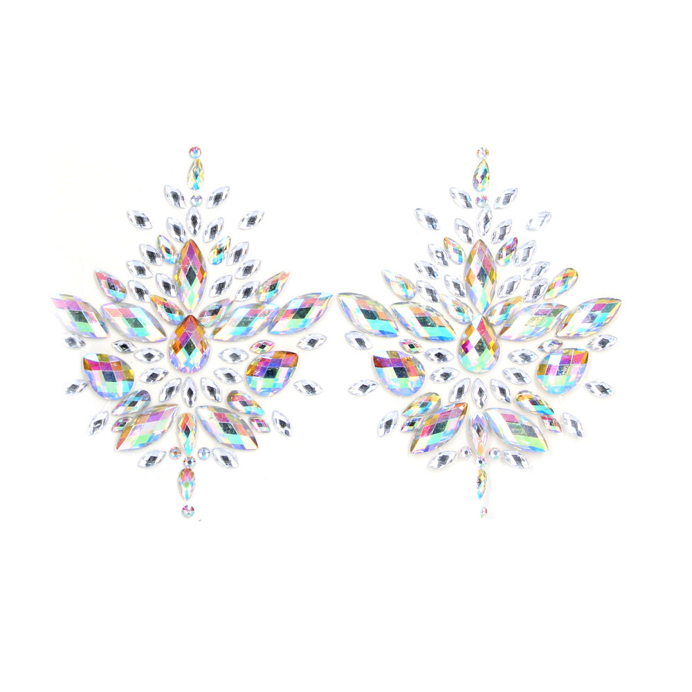 Dazzling Nipple Bling Sticker|Side View|"nipple bling design - side view"