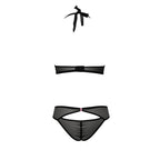 Passion Praline Black And Pink Bra Set|Detail View|"black pink bra set - detail view"
