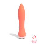Nu-Sensuelle-Silicone-60SX-AMP-Bullet-Orange|Front View|"powerful bullet vibrator orange silicone-front view"