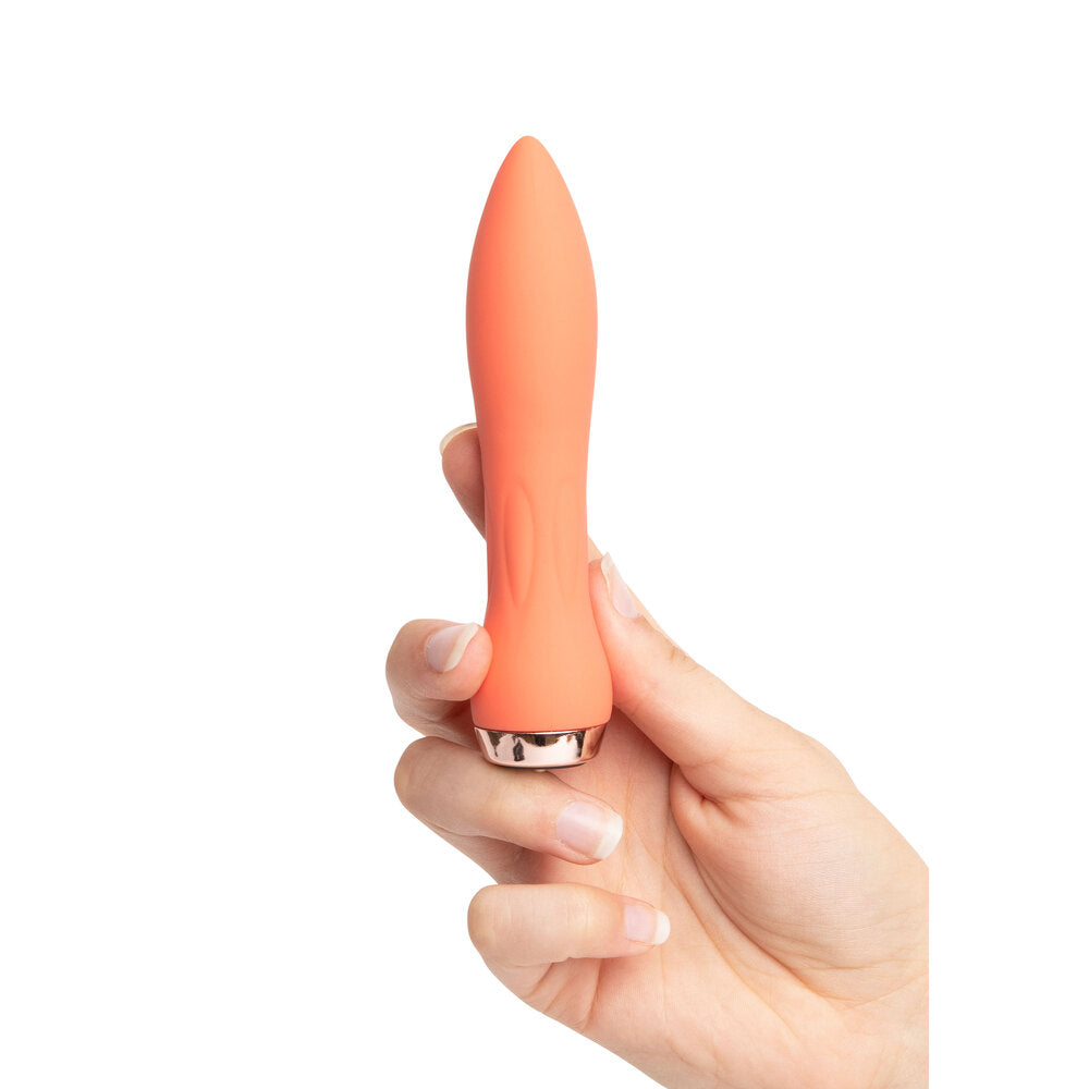 Nu-Sensuelle-Silicone-60SX-AMP-Bullet-Orange|Detail View|"multi-function controls-detail view"