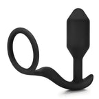 bVibe Snug And Tug Anal Plug And Cock Ring|Front View|"snug design - front view"