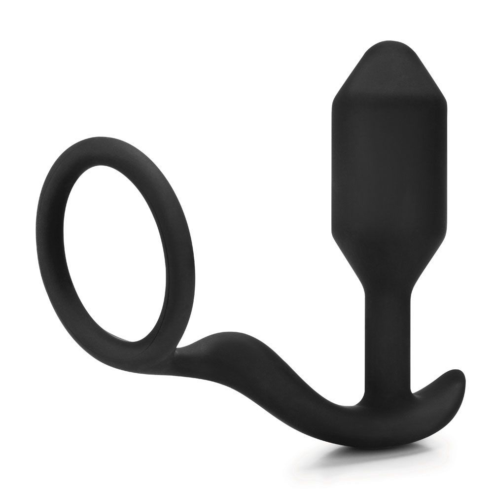 bVibe Snug And Tug Anal Plug And Cock Ring|Front View|"snug design - front view"