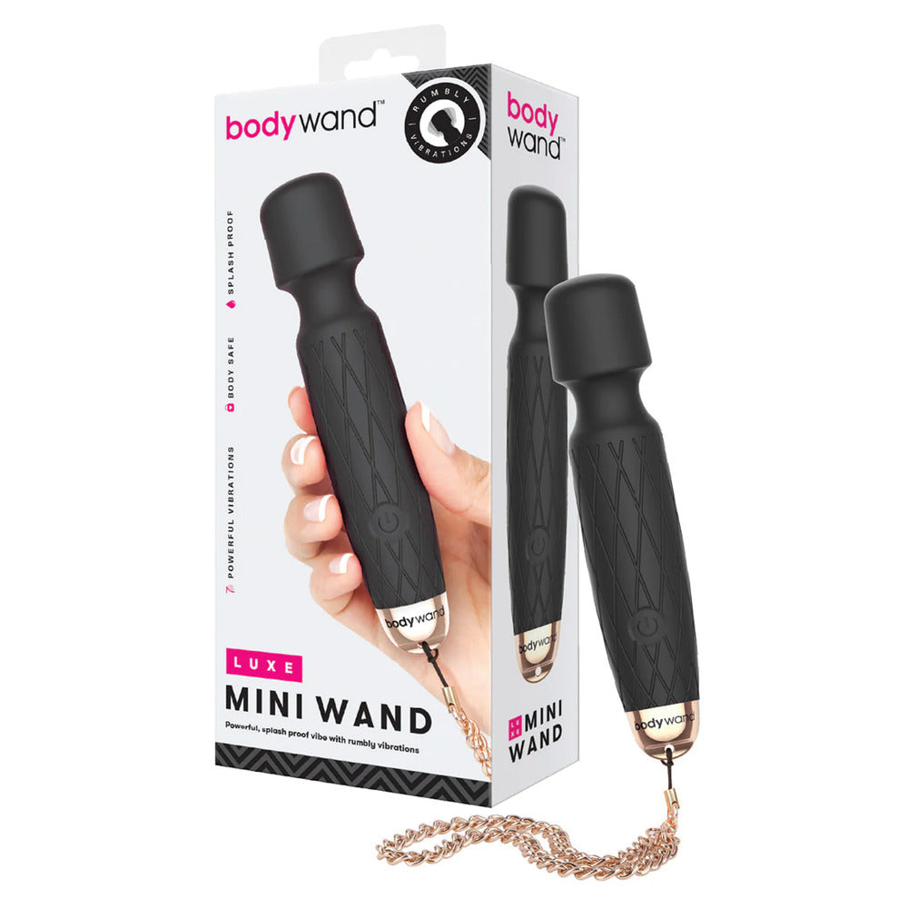 Bodywand Luxe Mini Wand Black | Package | "complete mini kit - package view"