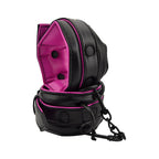 Bound-To-Please-Pink-Black-Wrist-Cuffs|Side|"comfort padding detail - side view"