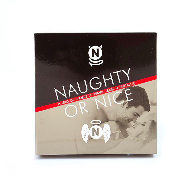 Naughty Or Nice A Trio Of Games|Front View|"adult game set - front view"