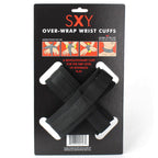 SXY Cuffs Deluxe Neoprene Cross Cuffs|Detail View|"neoprene features-detail view adult toys direct"|