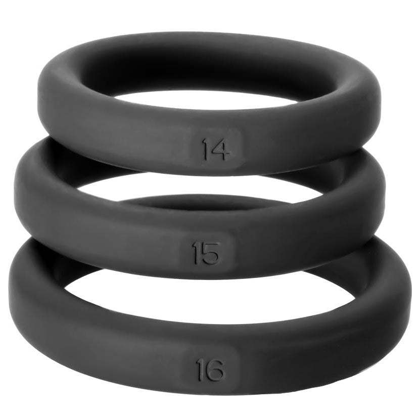 Perfect Fit XactFit Cock Ring Sizes 14 15 16|Front View|"xactfit design - front view"