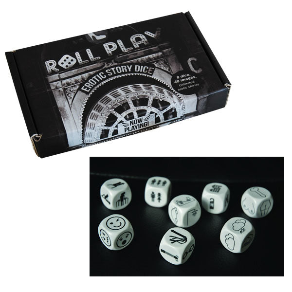 Roll Play Dice Game|Front View|"adult dice game - front view"