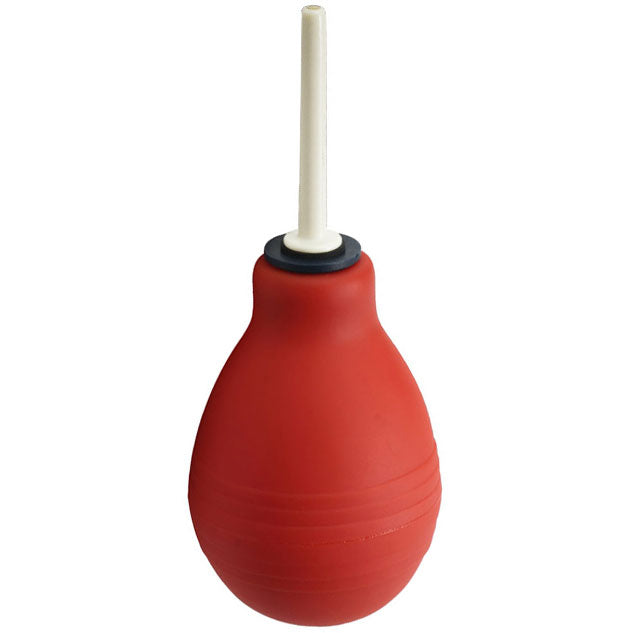 Clean Stream Red Enema Bulb|Front View|"enema bulb-front view adult toys direct"|