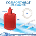 Clean Stream Water Bottle Douche Kit|Side View|"kit detail-side view adult toys direct"|