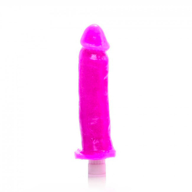 Clone A Willy Neon Purple Silicone Vibrator|Side View|"silicone detail - side view"